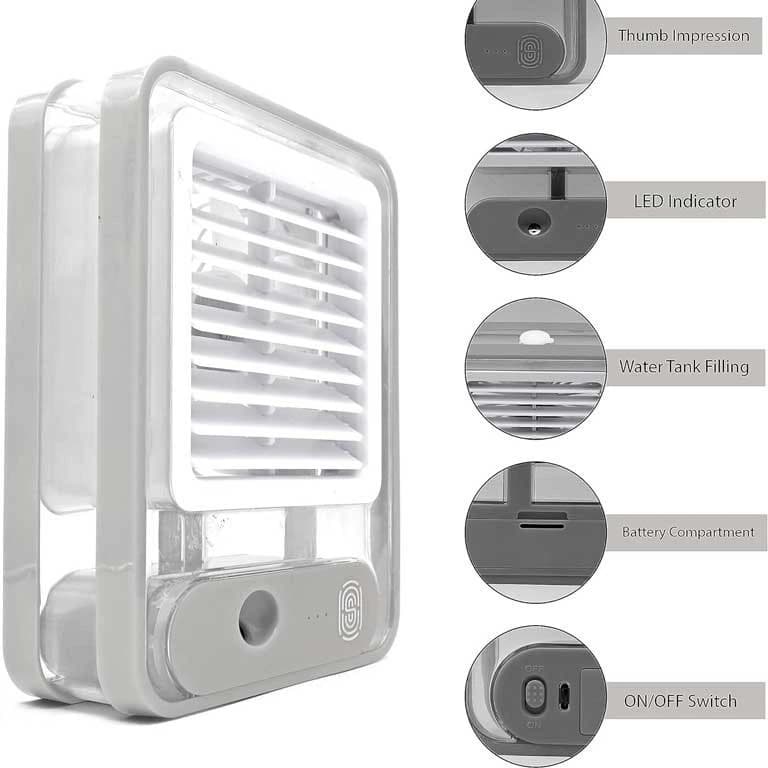 پنکه رومیزی مه پاش چراغ دار مدل SPRAY LIGHT FAN — تصویر ۴