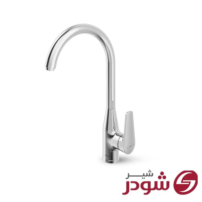 شیر آشپزخانه مدل لیون کروم شودر — تصویر ۲