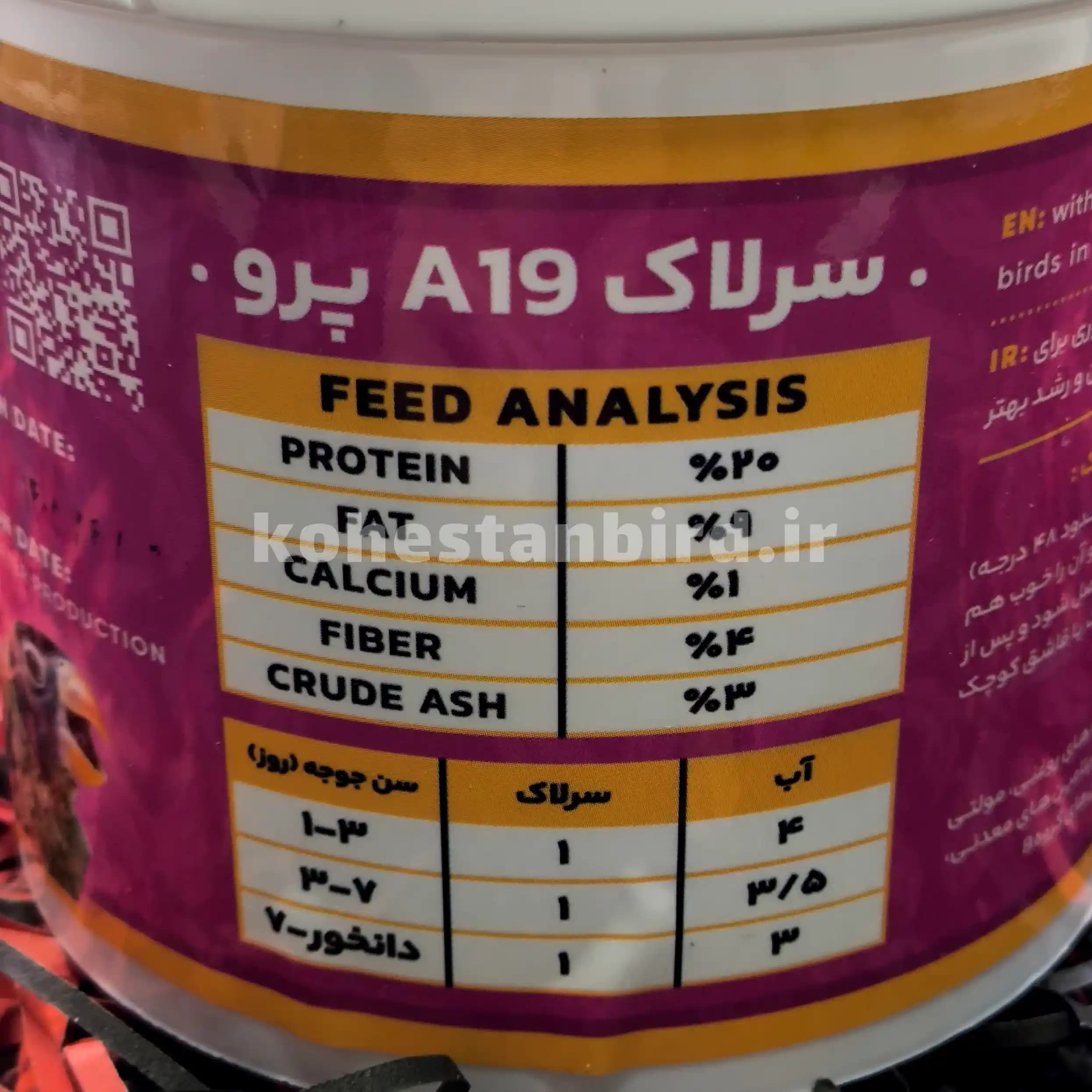 غذا کمکی جوجه طوطی A19 پرو — تصویر ۳