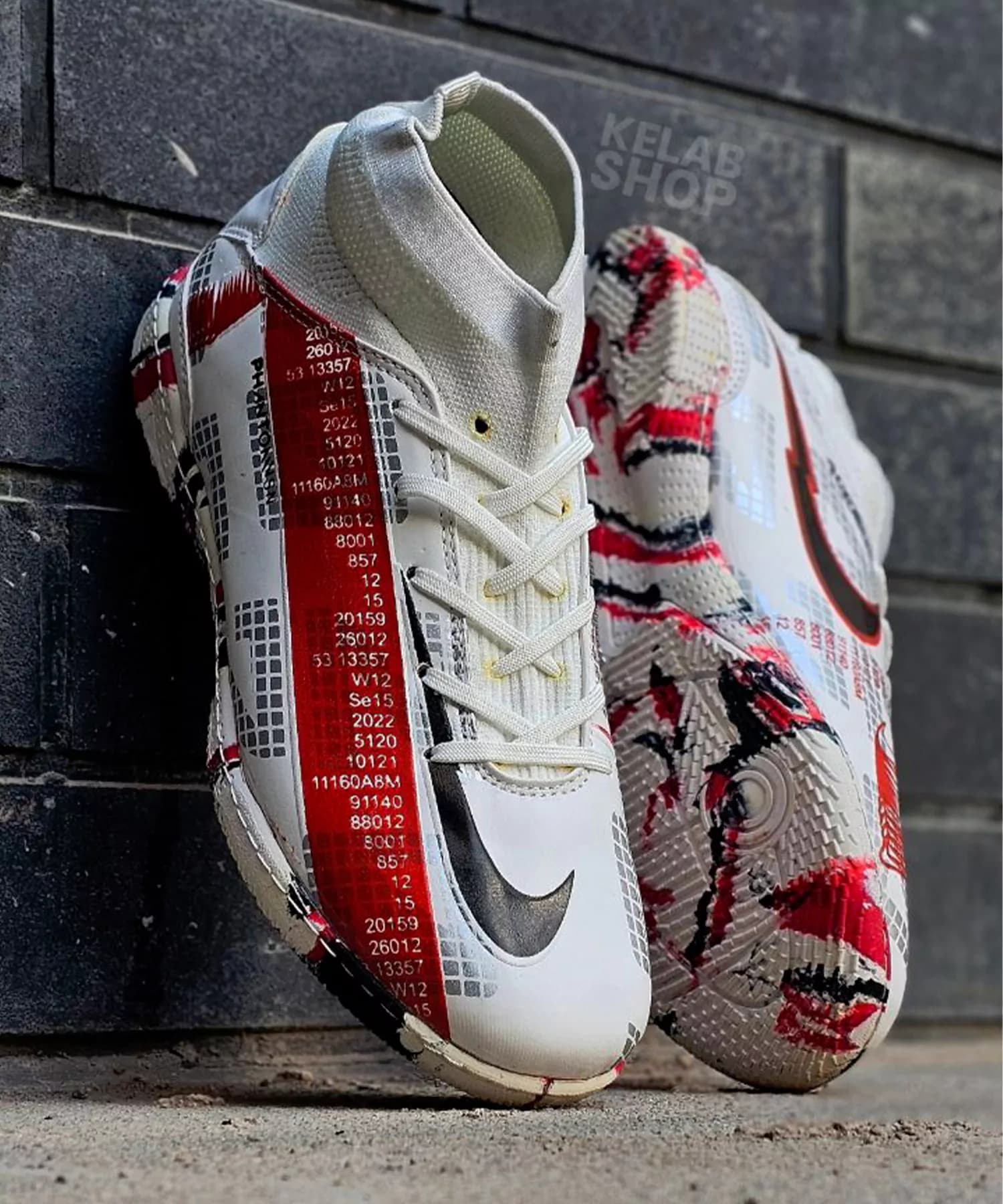 کفش سالنی نایک فانتوم سفید قرمز Nike phantom — تصویر ۱۰
