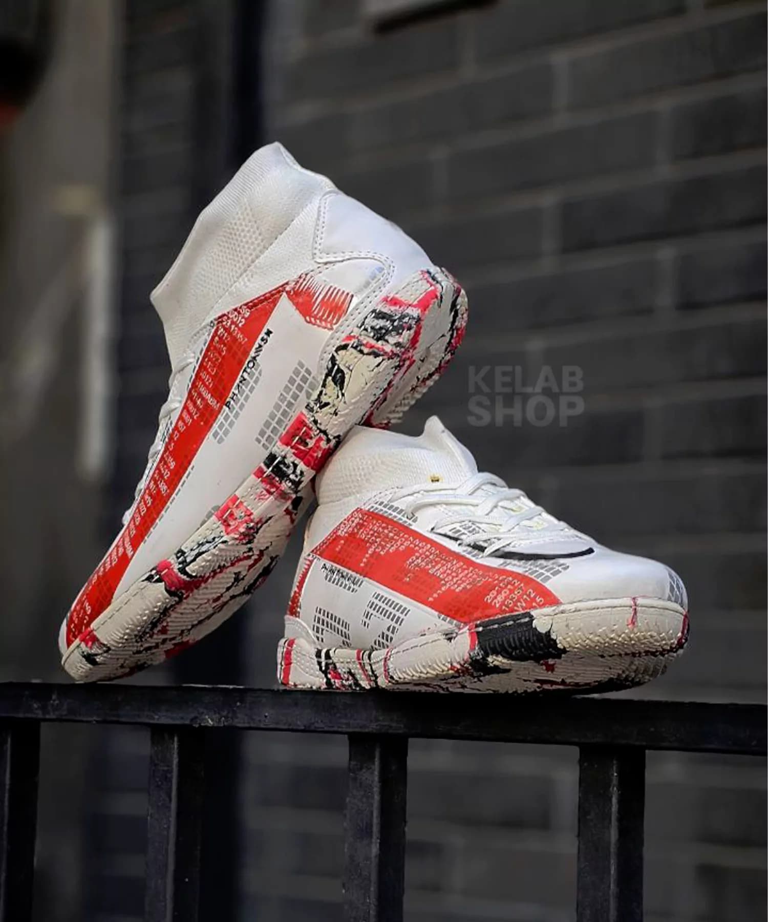 کفش سالنی نایک فانتوم سفید قرمز Nike phantom — تصویر ۱۱