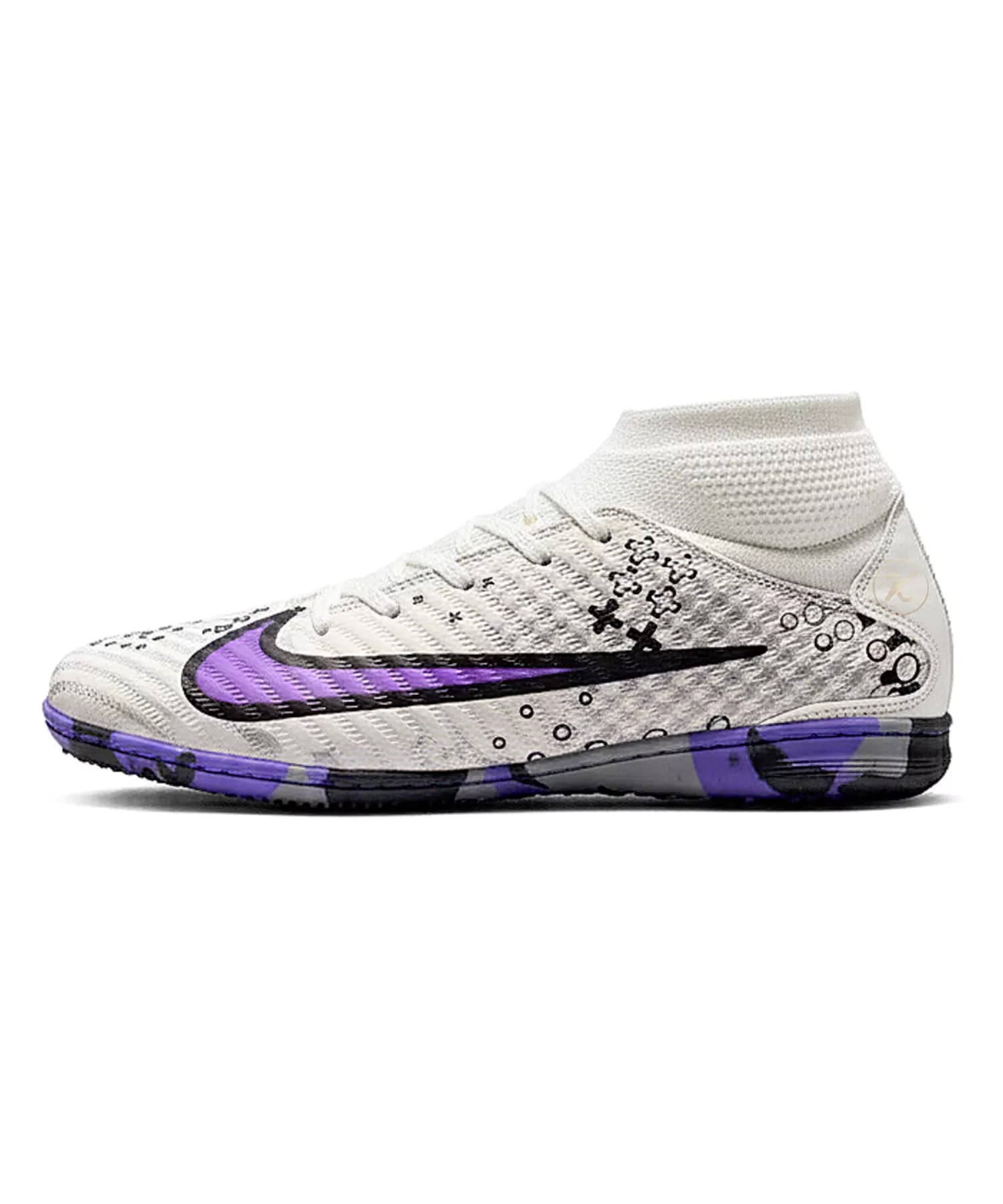 کفش فوتسال نایک مرکوریال MDS ساقدار سفید بنفش Nike MDS — تصویر ۲