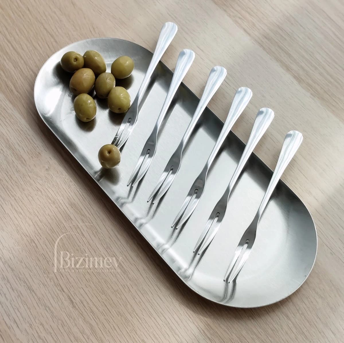 چنگال مزه خوری استیل