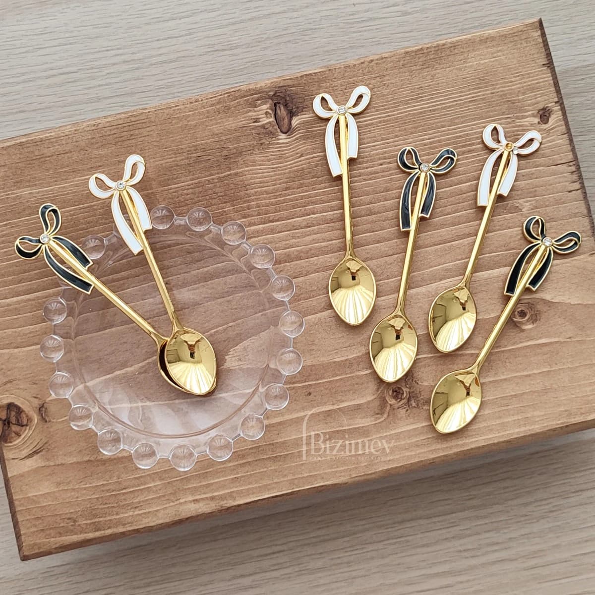 قاشق چای خوری پاپیون طلایی