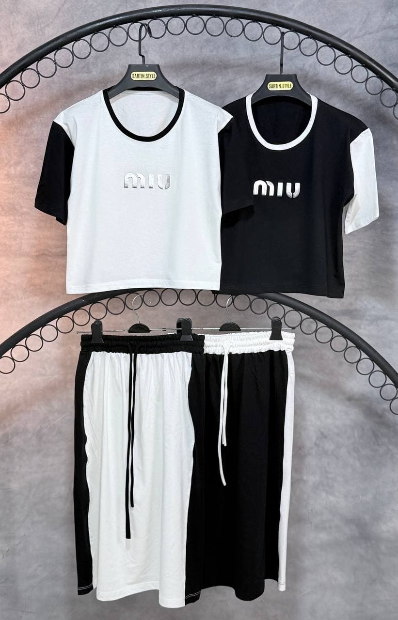 ست تیشرت دامن Miu Miu(عمده)