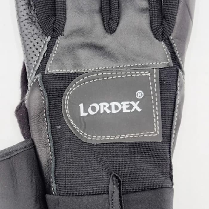 دستکش بدنسازی مچبند دار لوردکس LORDEX حرفهای | دستکش چرمی بدنسازی با کف جیر ضد لغزش و پد محافظ — تصویر ۵