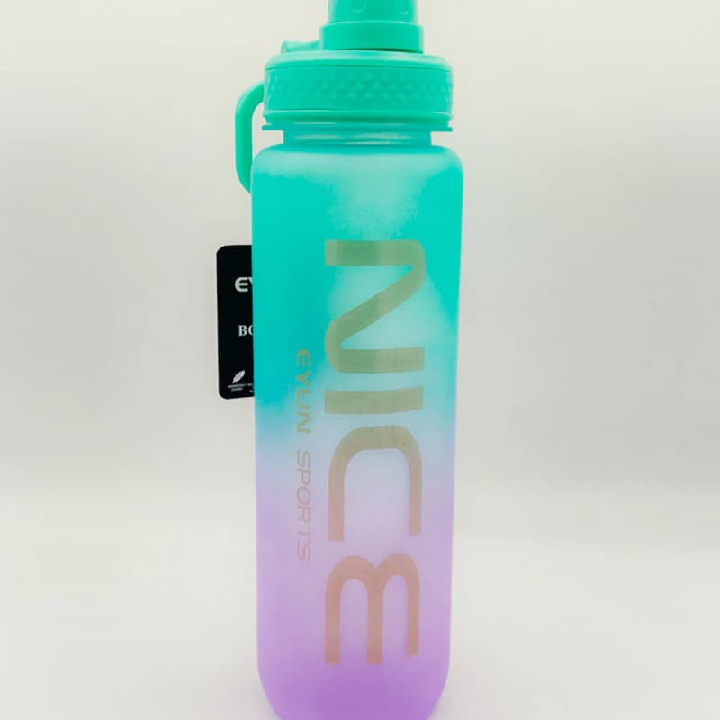 قمقمه ۱ لیتری EYUN مدل NICE | بدنه مات آبرنگی (Gradient) با دستگیره ارگونومیک و درب پیچی ضد نشت — تصویر ۷