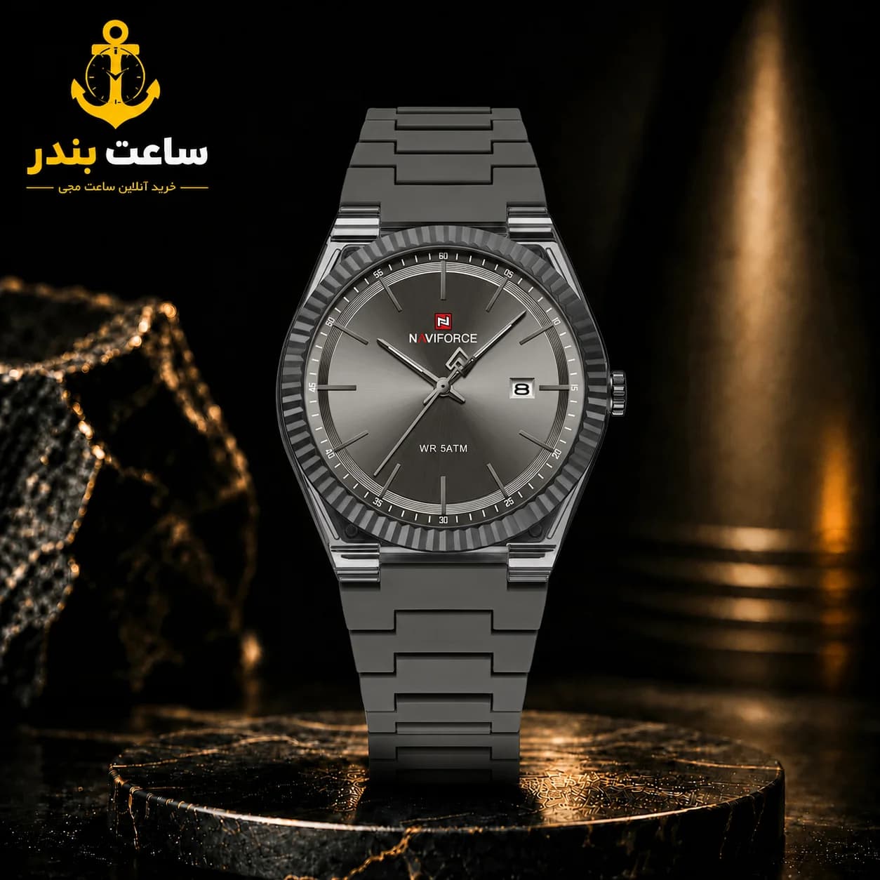 ساعت مچی مردانه نیوی فورس NAVIFORCE NF6116 GGY اورجینال — تصویر ۲