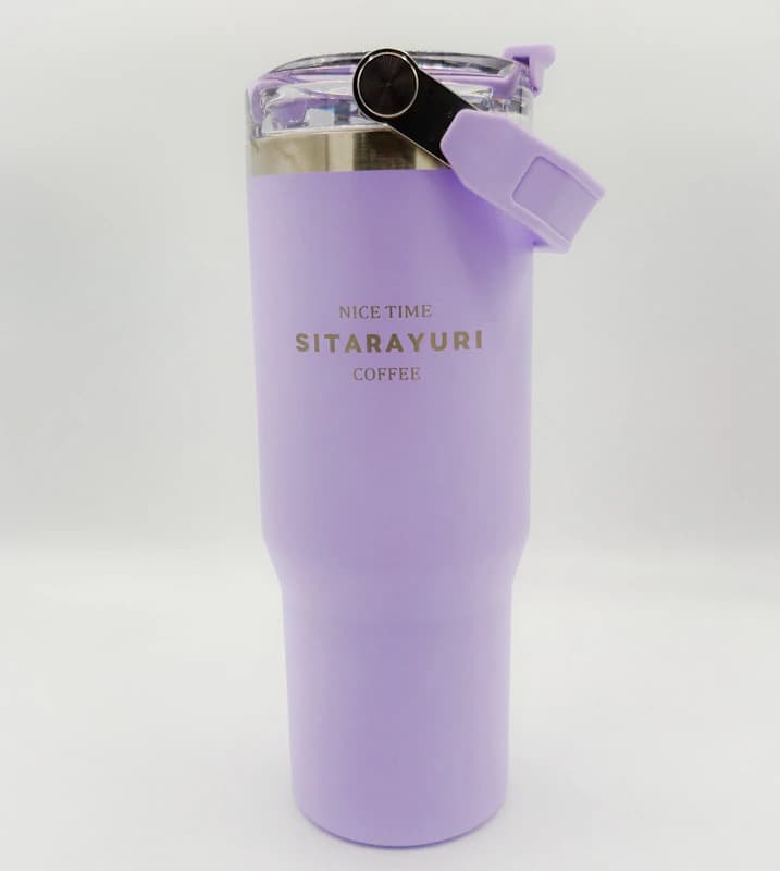 ماگ استیل دو جداره SITARAYURI حجم 900 میلیلیتر (سهحالته، نیدار، دستگیرهدار) — تصویر ۴