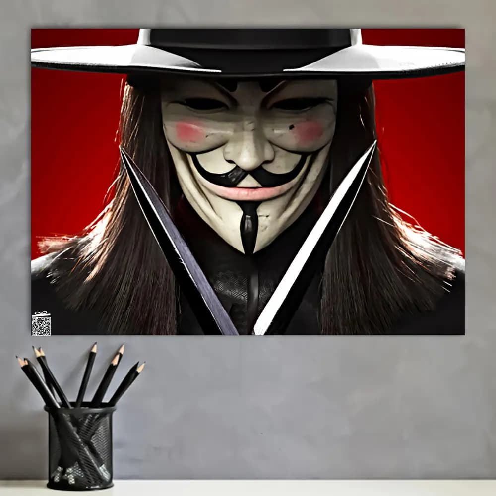 متال پوستر فیلم V For Vendetta کد M076 — تصویر ۴