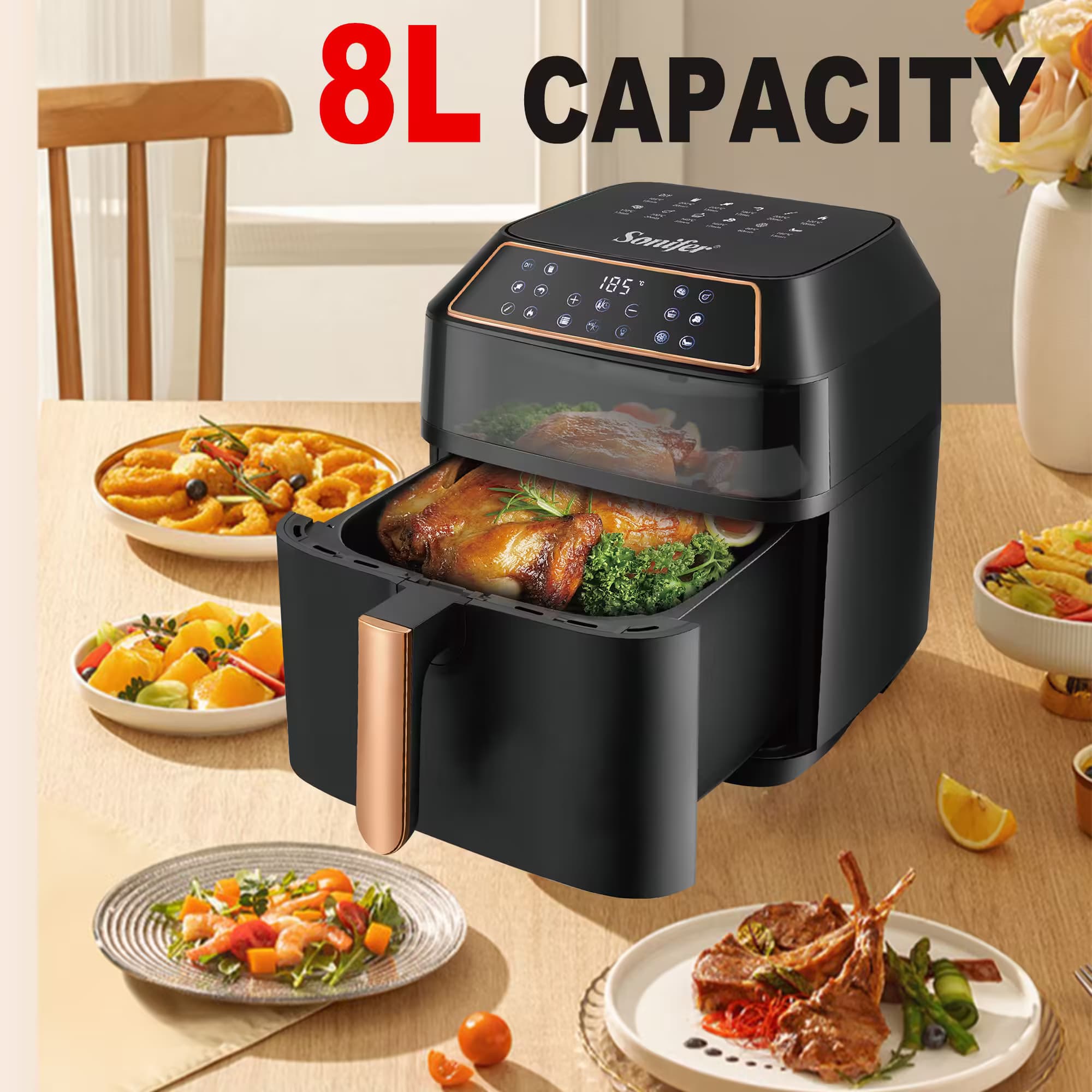 سرخکن سونیفر 8لیتری SF-1030 خانگی، ارسال فوری