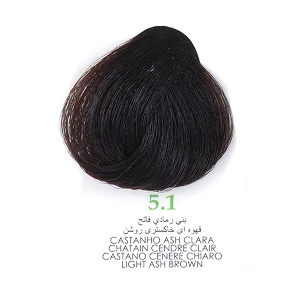 رنگ مو کم آمونیاک120 میل گارنیک 5.1 قهوه ای خاکستری روشن LAIGHT ASH BROWN GARNIC ASH — تصویر ۳