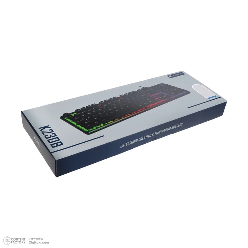 کیبورد گیمینگ لاجیکی مدل K230B با نورپردازی RGB | فولسایز — تصویر ۵