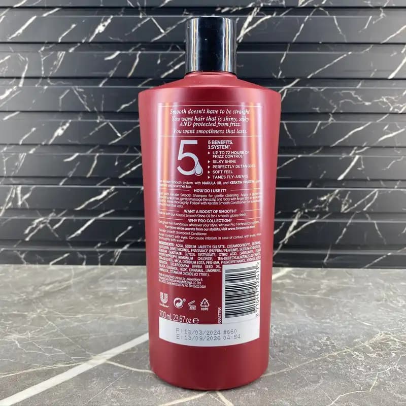 شامپو کراتینه ترزمه قرمز Tresemme Keratin Smooth از سری Pro Collection — تصویر ۲