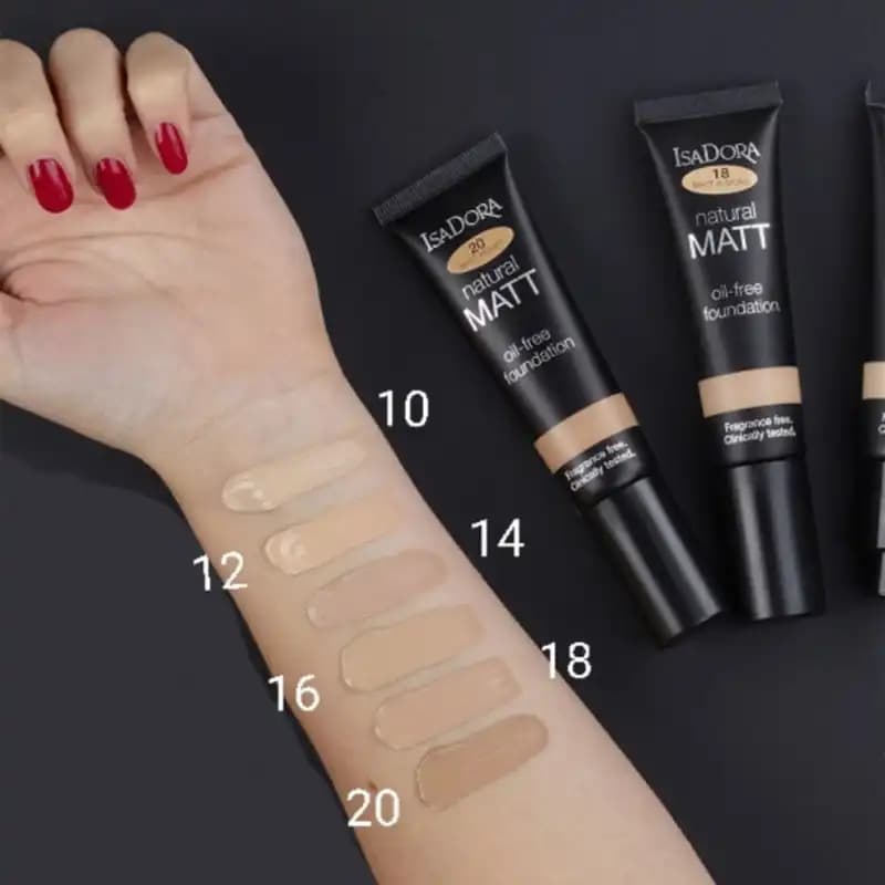 کرم پودر ایزادورا مدل نچرال مات Natural Matt – پوشش مات و طبیعی با ماندگاری بالا — تصویر ۴