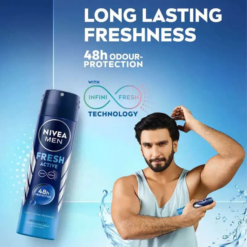 اسپری ضد تعریق مردانه نیوآ Fresh Active | محافظت 48 ساعته — تصویر ۴