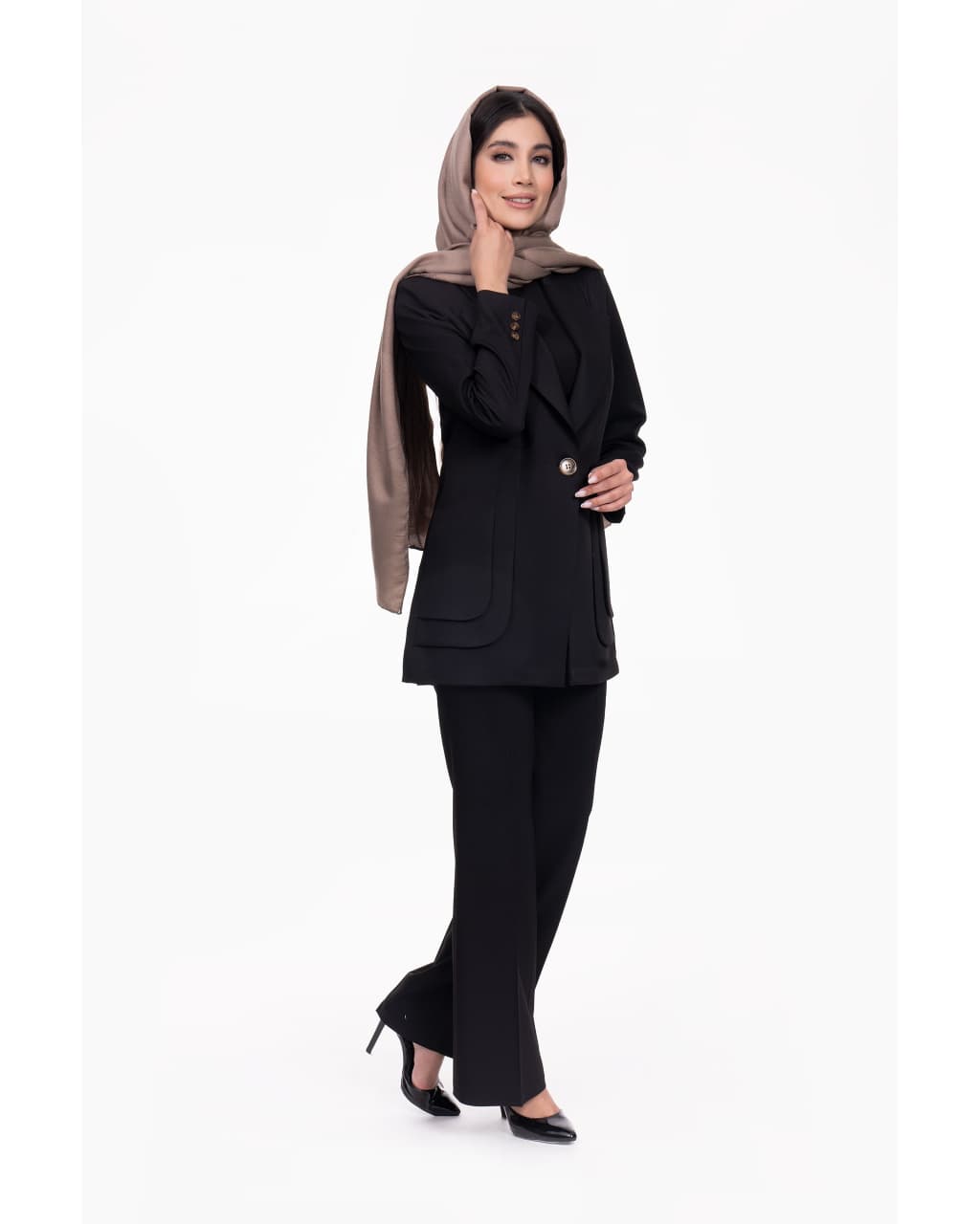 کت شلوار زنانه 85963 کمر سگک دار itak — تصویر ۴