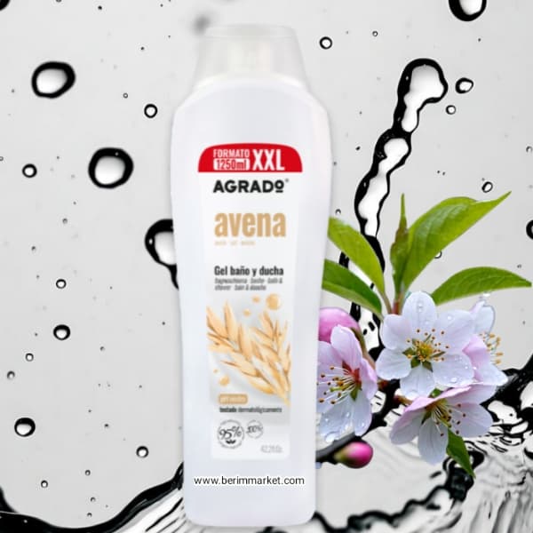 شامپو بدن آگرادو (Agrado) مدل Avena با عصاره جو دوسر حجم ۱۲۵۰ میلیلیتر اسپانیا