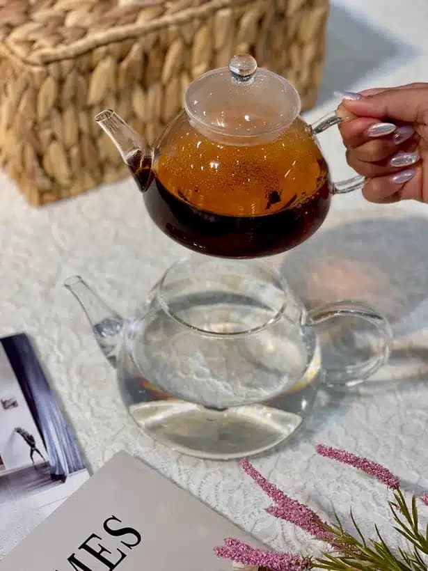 کتری قوری تمام پیرکس شعله مستقیم وارداتی — تصویر ۴
