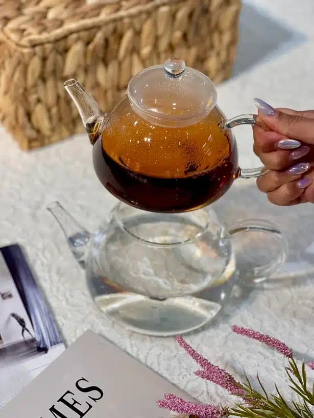 کتری قوری تمام پیرکس شعله مستقیم وارداتی — تصویر ۶