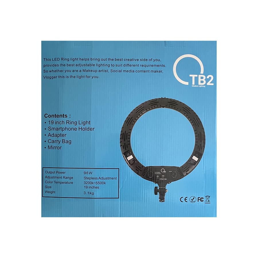 رینگ لایت 96 وات 19 اینچ تی بی 2 مدل J.T 416 Promax — تصویر ۴
