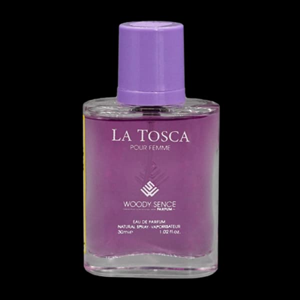 عطر جیبی زنانه وودی سنس مدل لاتوسکا LA TOSCA حجم 30 میلی لیتر — تصویر ۲