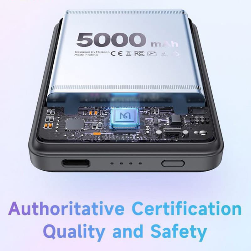 پاور بانک بی سیم فست شارژ مک دودو MC-395 PD 15W ظرفیت 5000 میلی آمپر ساعت — تصویر ۵