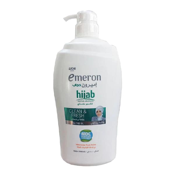 شامپو امرون Emeron حجاب مدل Hijab Clean and Fresh حجم 1000 میل اصل — تصویر ۲