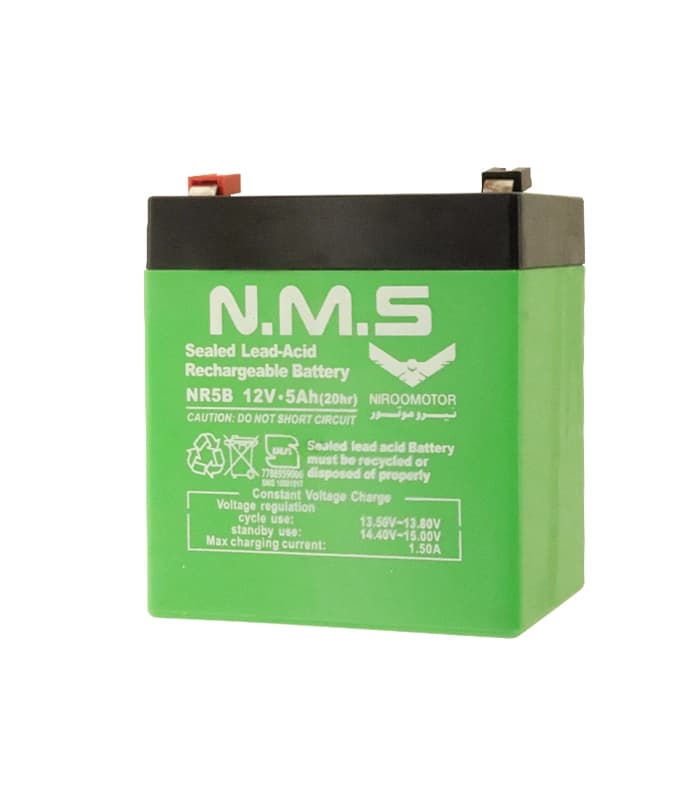 باتری 12 ولت 5 آمپر برند NMS درجه 1 — تصویر ۲