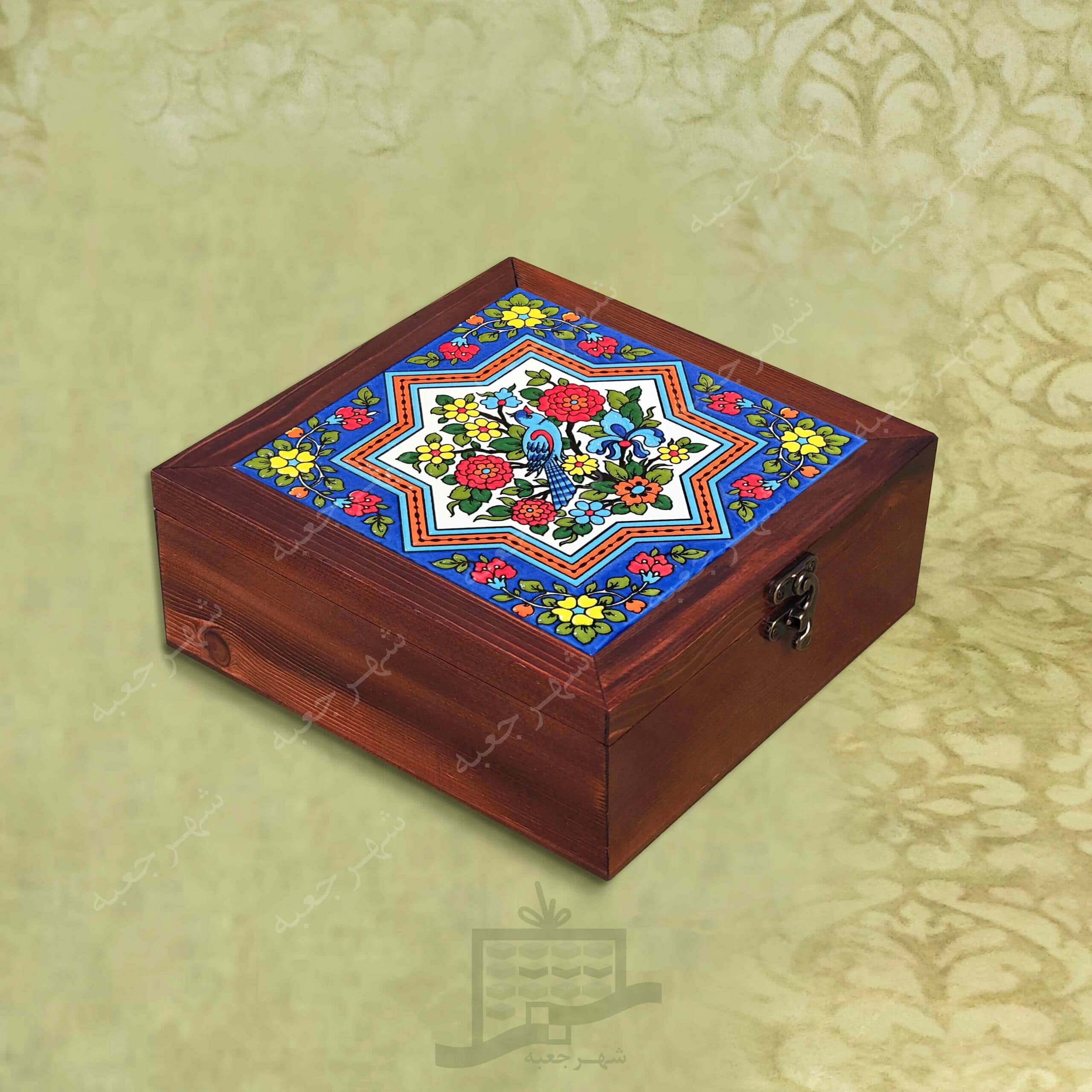 جعبه چوبی (طرح A8*2*20)-آجیل و خشکبار،دمنوش،گز و شکلات،کادو