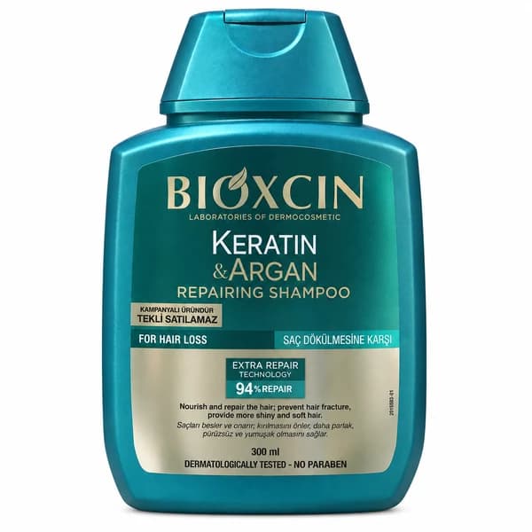 شامپو ترمیم کننده و ضد ریزش بیوکسین حاوی کراتین و روغن آرگان حجم 300 میل