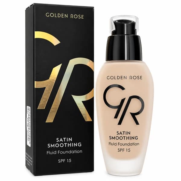کرم پودر فلوئیدی گلدن رز مدل Satin Smoothing SPF 15 حجم 34 میل