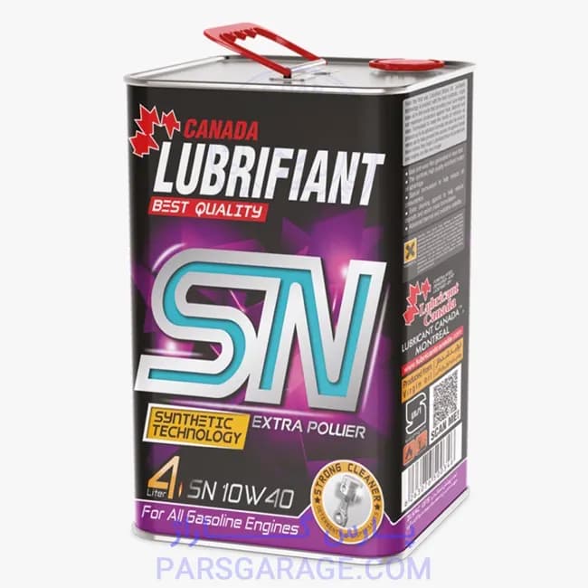 روغن موتور SN لوبریفینت Lubrifiant حجم 4 لیتر 10W40 فلزی کانادا