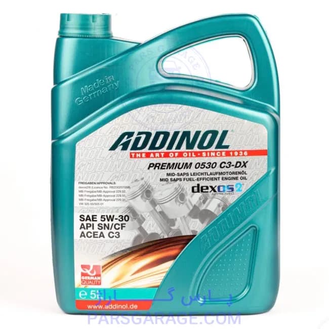روغن موتور SN ادینول Addinol حجم 5 لیتر 5W30 — تصویر ۲