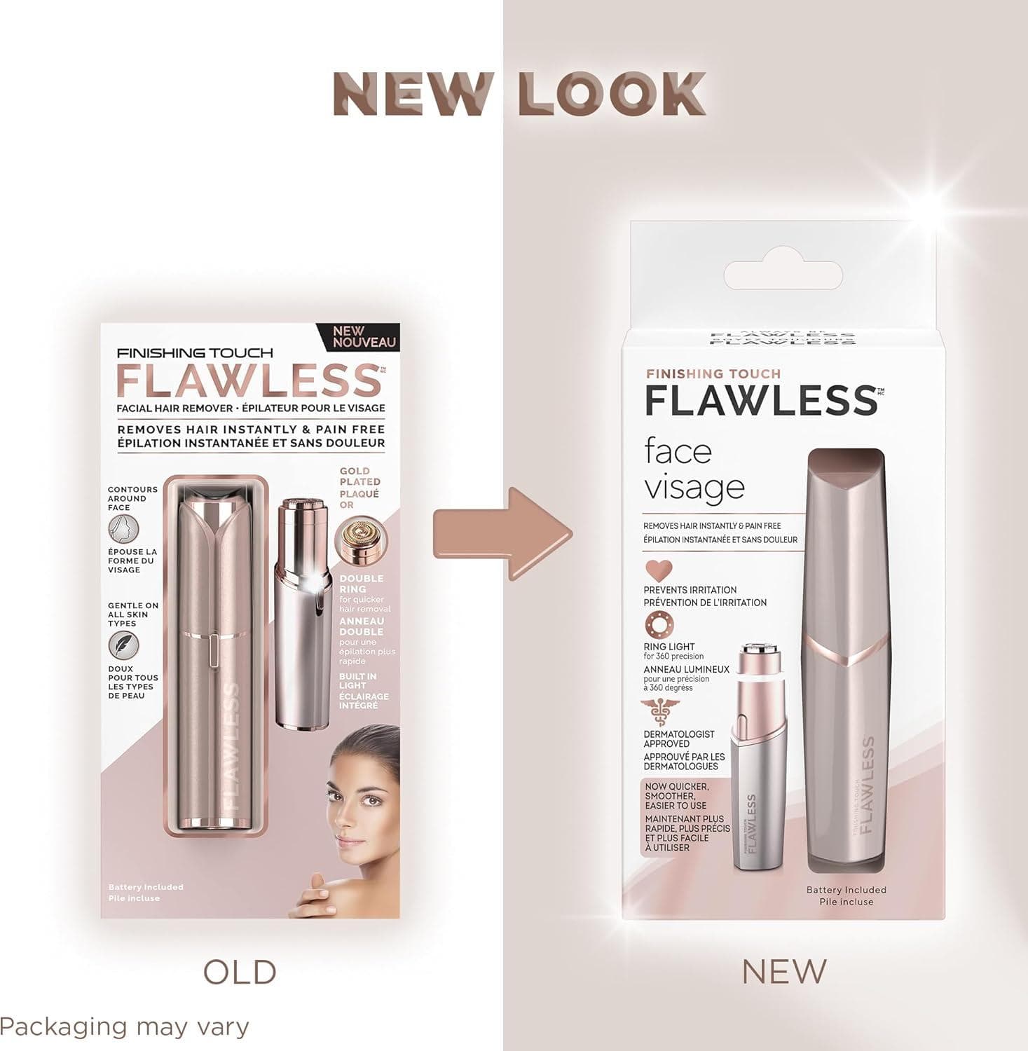 FINISHING TOUCH FLAWLESS™ Facial Hair Remover| دستگاه موزن بانوان فینیشینگ تاچ فلالس — تصویر ۸