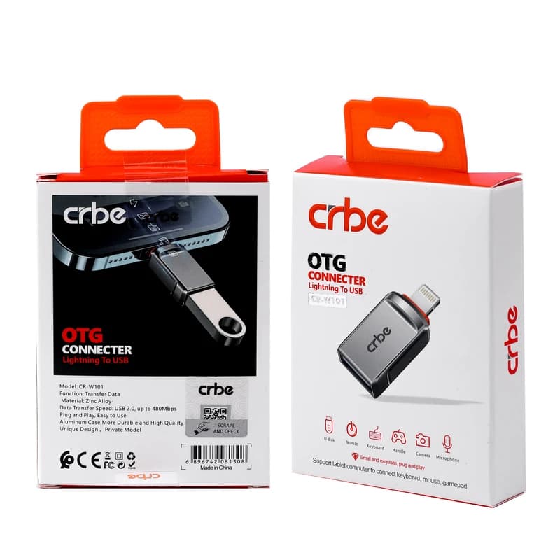 مبدل USB OTG به لایتنینگ کربی مدل CR-W101 — تصویر ۷