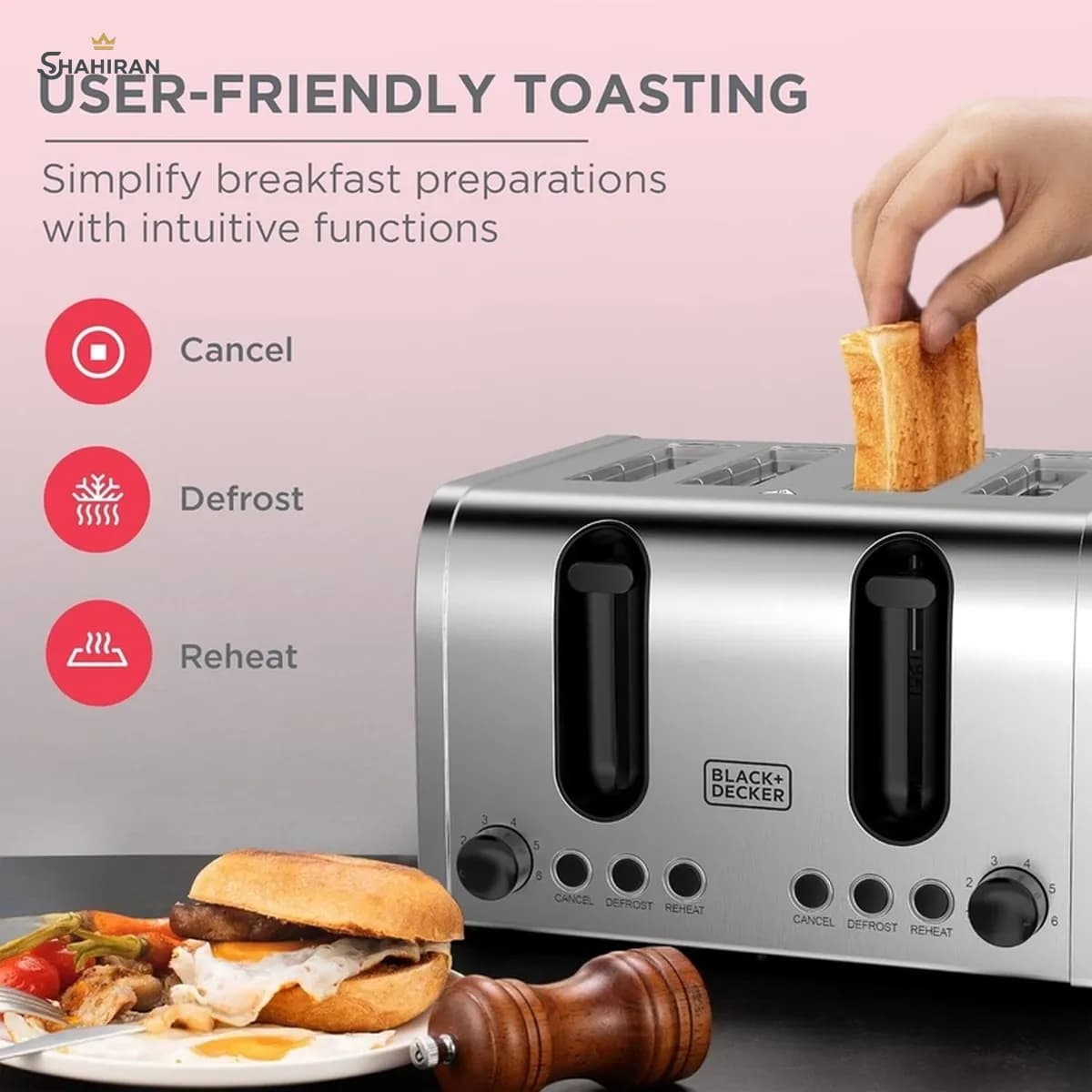 توستر بلک اند دکر مدل BLACK+DECKER ET444 — تصویر ۶