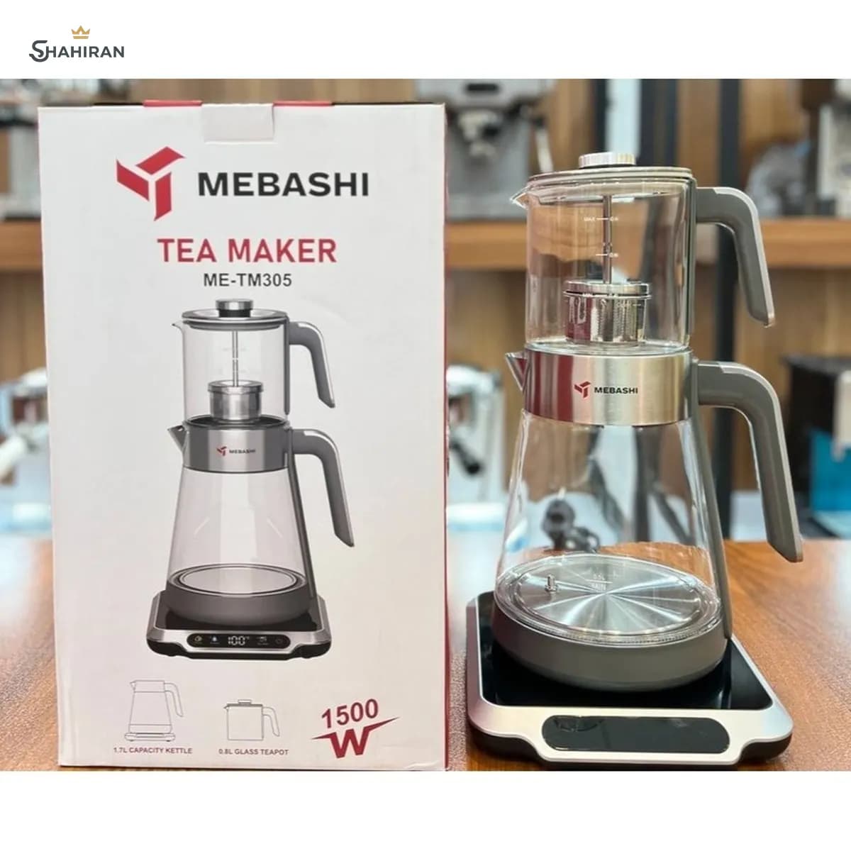 چایساز 1.7 لیتر مباشی مدل MEBASHI ME-TM305GRY — تصویر ۴