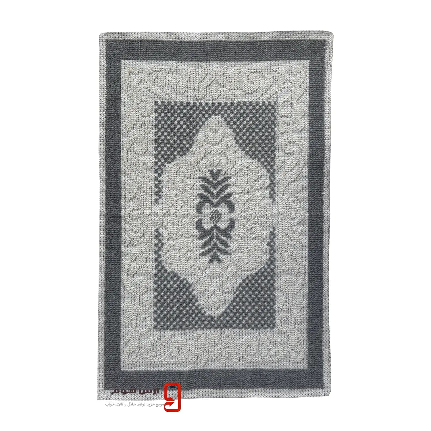 پادری گلیمی طرح قالیچه رنگ طوسی در 3 سایز استاندارد