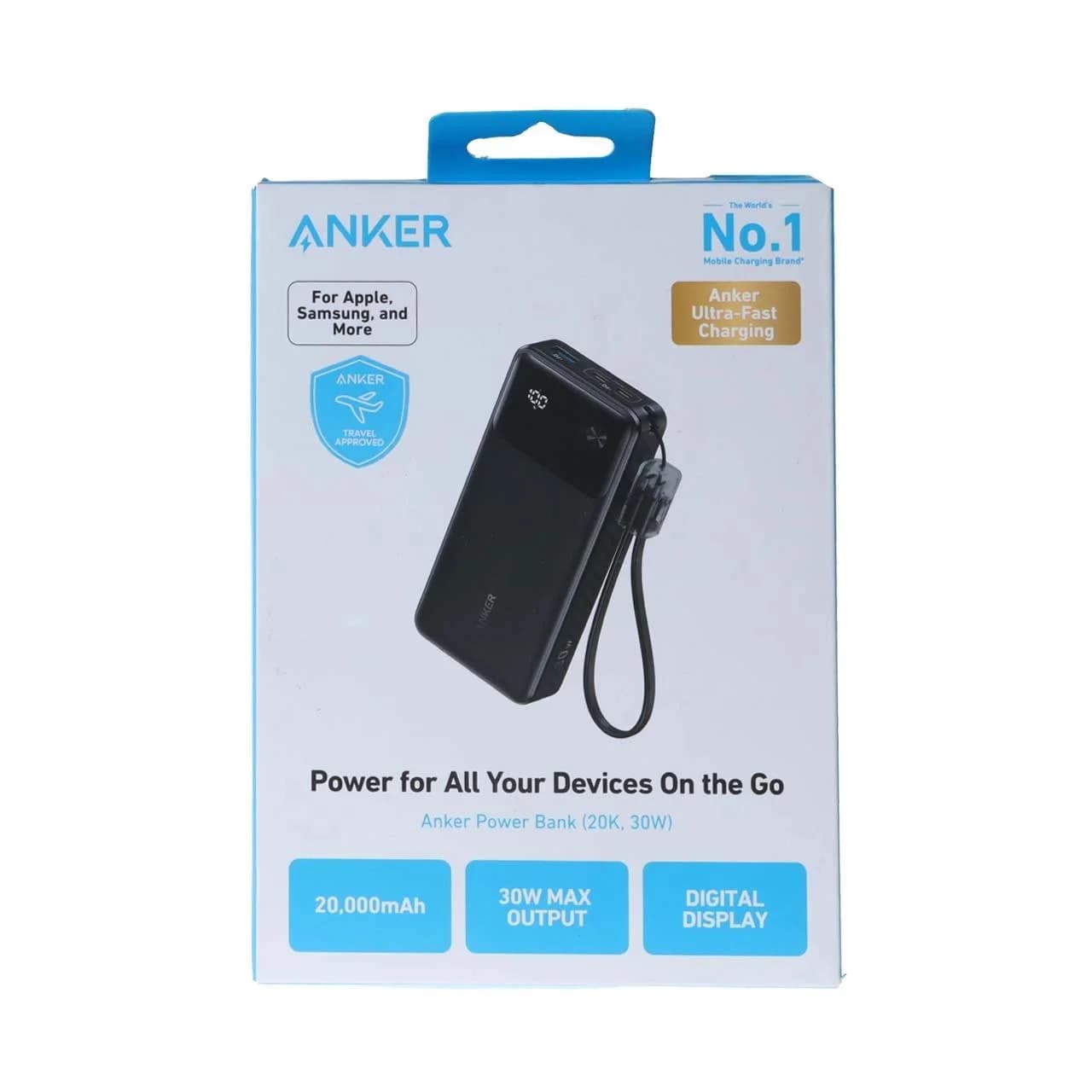 پاوربانک فست شارژ Anker 30W 20000mAh مدل Smart Display Nano A1384 — تصویر ۷