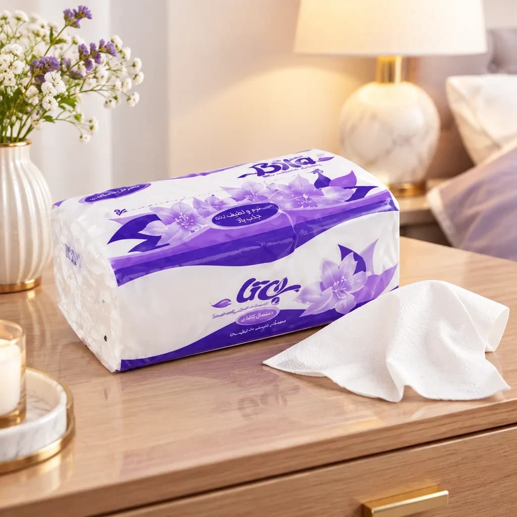 دستمال 900برگ گلدار بیتا