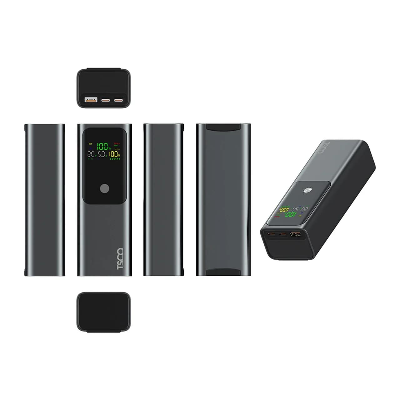پاوربانک فست شارژ TSCO 100W 20000mAh مدل TP 2004 — تصویر ۶