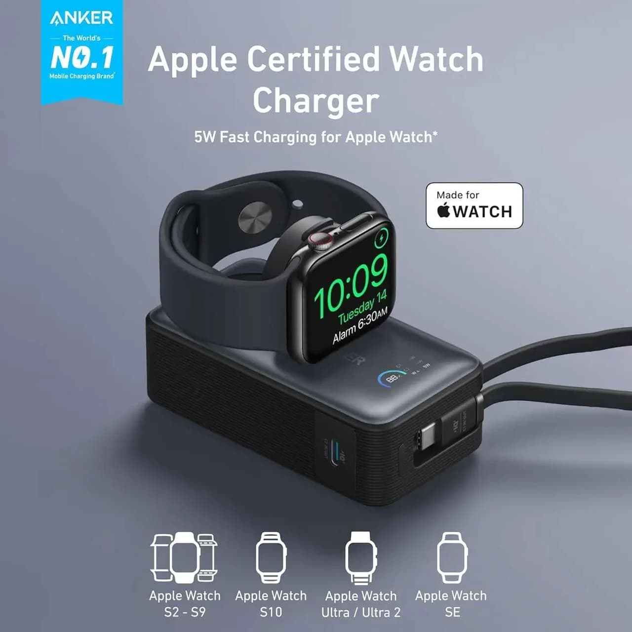 پاوربانک فست شارژ ANKER 10000mAh مدل A1657 35W — تصویر ۵
