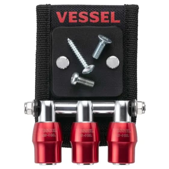 ست سهتایی هلدر بیت مگنتی مدل QB-10MB3R (رنگ قرمز)وسل vessel — تصویر ۴