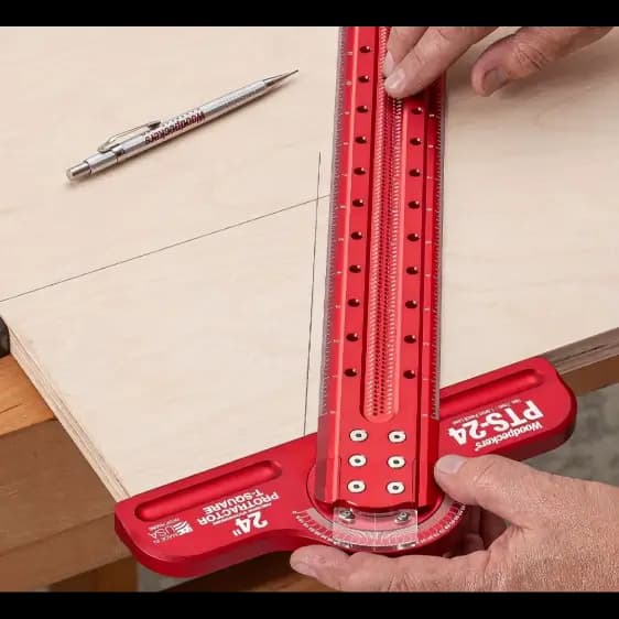 خطکش نقالهدار T شکل نجاری Woodpeckers – طول 600 میلیمتر — تصویر ۸