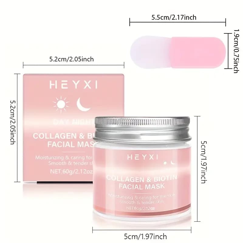ماسک صورت کلاژن و بیوتین HEYXI با رایحه توتفرنگی — تصویر ۳