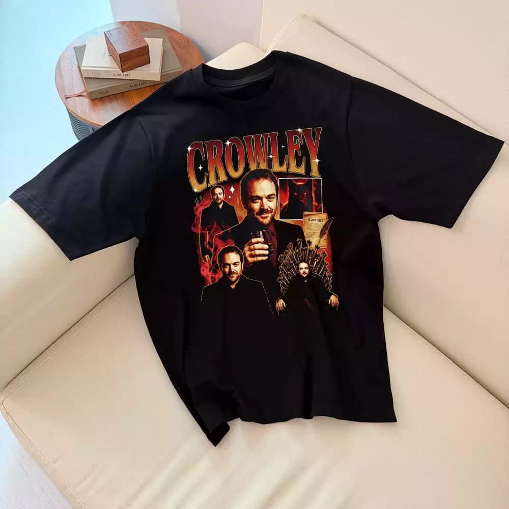 تیشرت نخ پنبه سوپرنچرال طرح کلاژ و پرتره کراولی Crowley