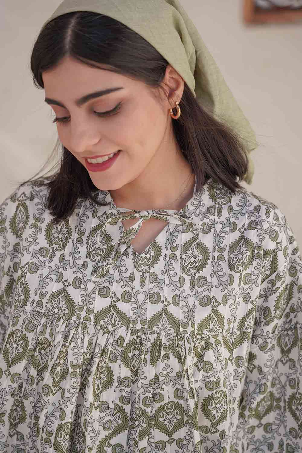 تونیک چرخکاری باتیک هندی مدل شایلی — تصویر ۲