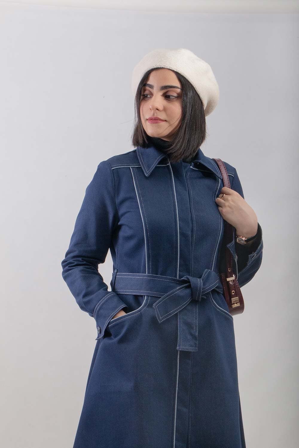 پالتو زنانه جین مدل دامون