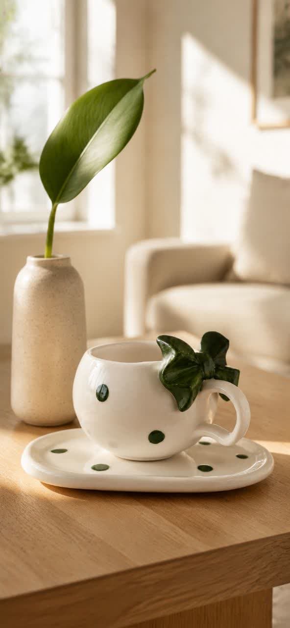 چای خوری تک نفره گرد پاپیون — تصویر ۴